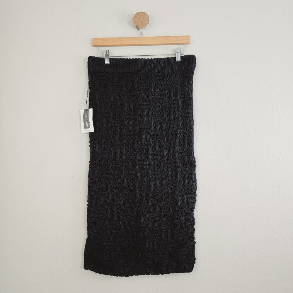 Callahan Revolve "Tony" Chunky Basketweave Knit Midi Skirt Slit NWT Large - Picture 5 of 13